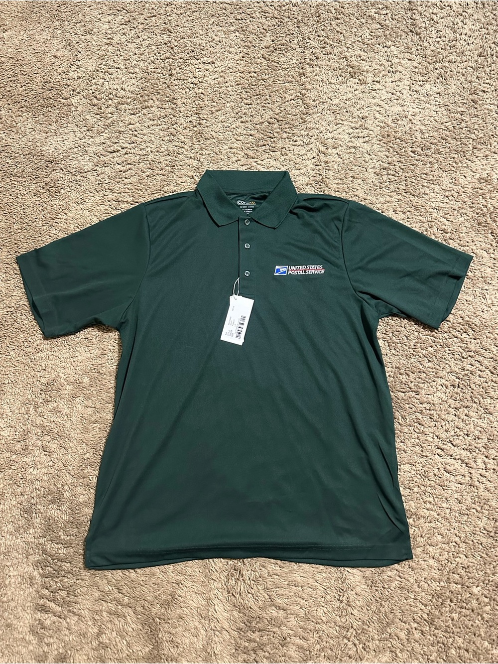 Vintage USPS Mailman “forest green” polo shirt 00s size large